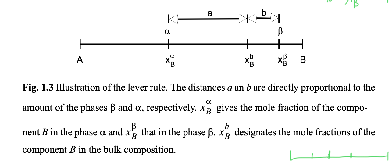 Illustration of the lever rule